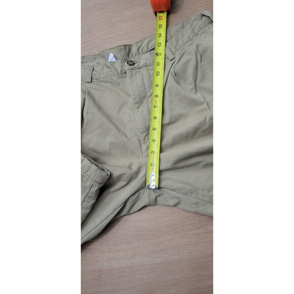 LL Bean Fleece Lined Pants Khaki Tan Pleated Front Pants Size 36x31 Mens - Picture 11 of 11